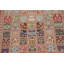 Tapis rouge / beige en laine noué à la main de conception unique 6 pi 1 po x 9 pi 2 po New Age