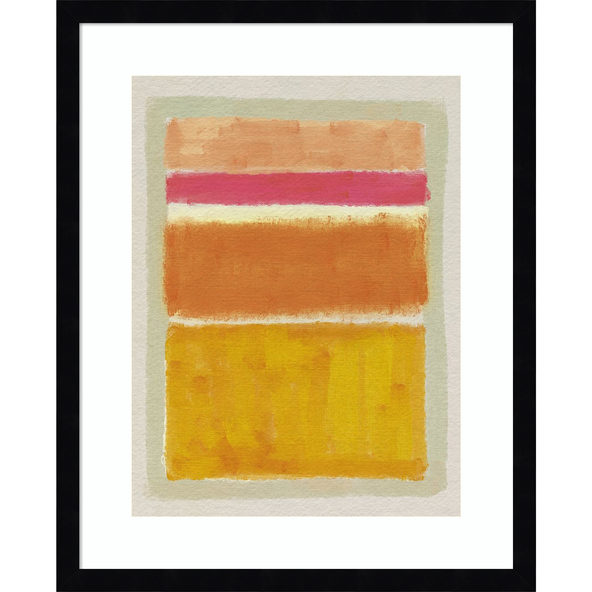 Rothko Inspired Tonescape by Victoria Barnes, Black, 21" H x 17" W x 1" D