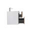 Koziara 24 po L x 19 po P 2 tiroirs Meuble-lavabo avec évier simple et Comptoir en Acrylique