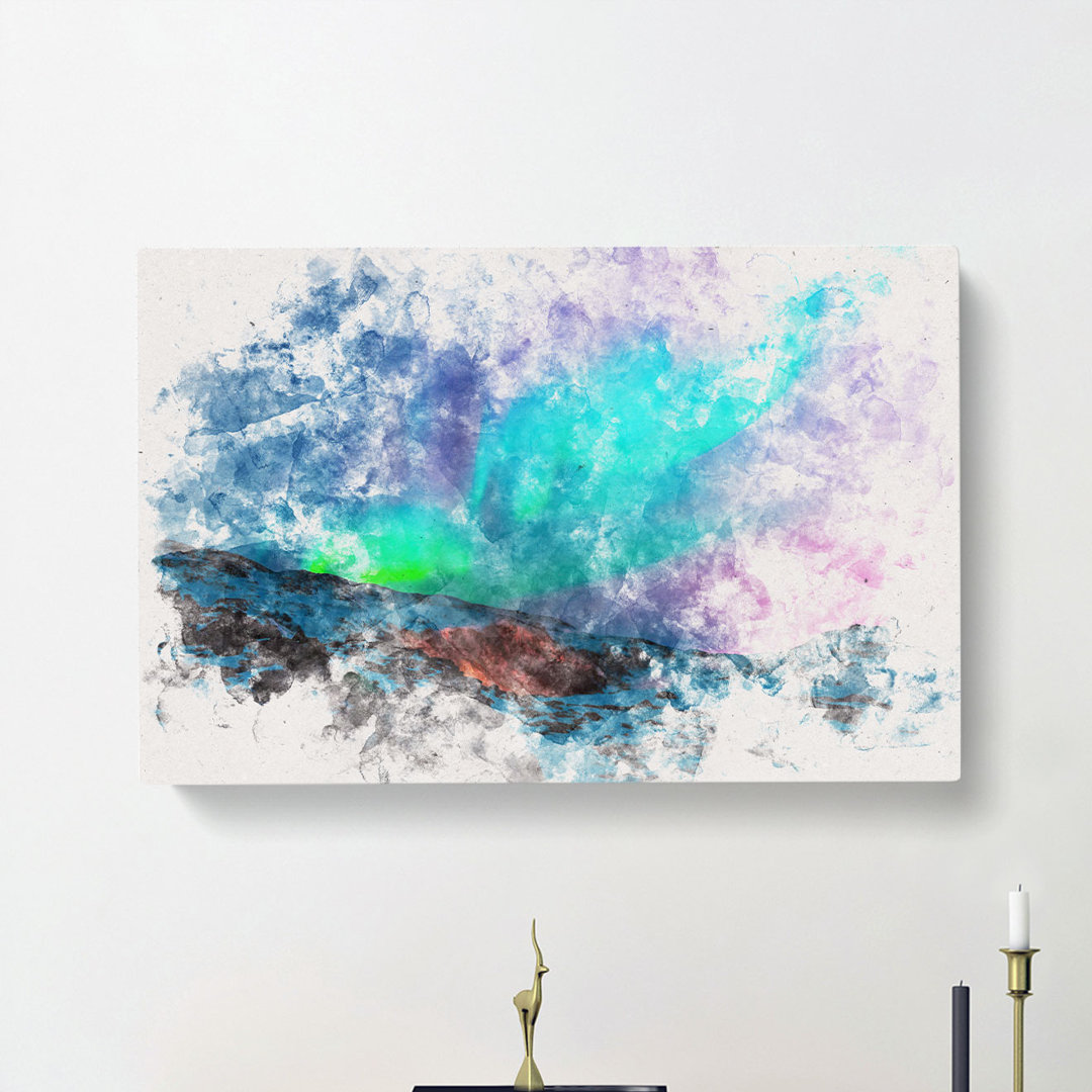 The Northern Lights Aurora Borealis - Wrapped Canvas