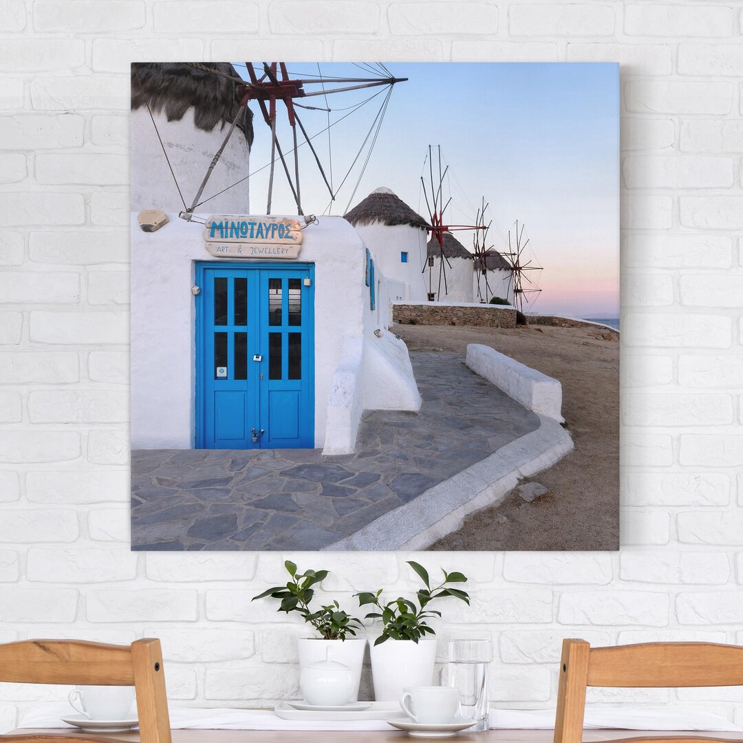 Leinwandbild Mykonos-Windmühlen