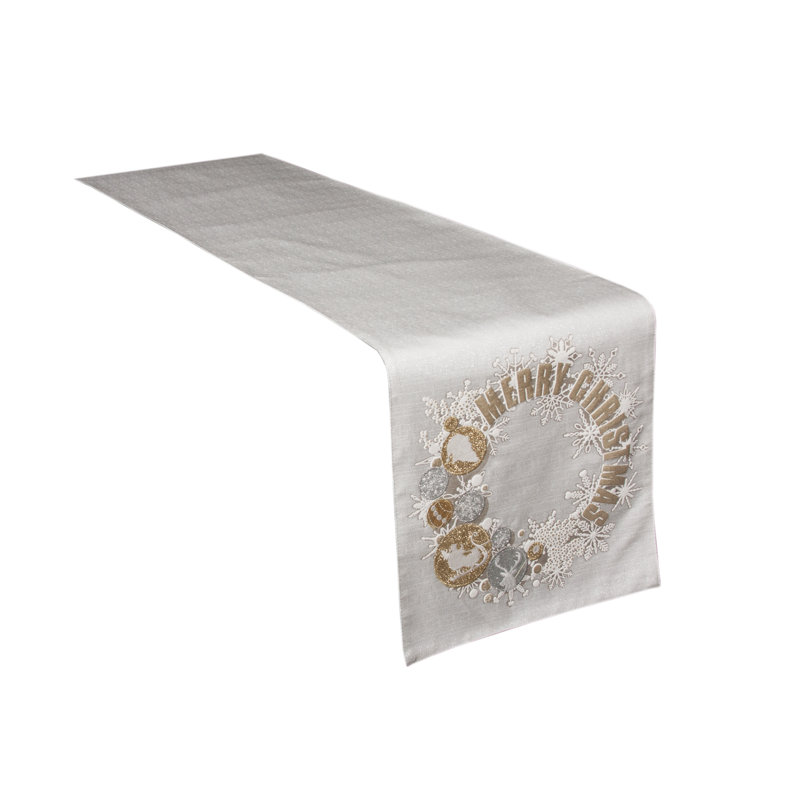 Ryerson Ornament Wreath Christmas Table Runner
