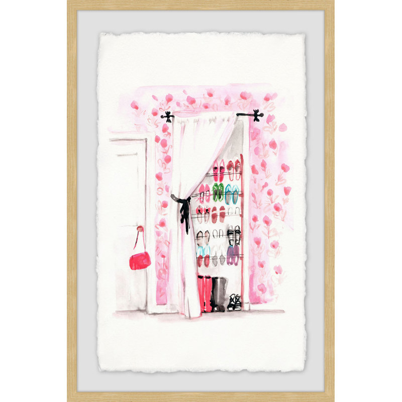 Shoe Closet - Single Picture Frame Painting, 91 cm H x 61 cm W