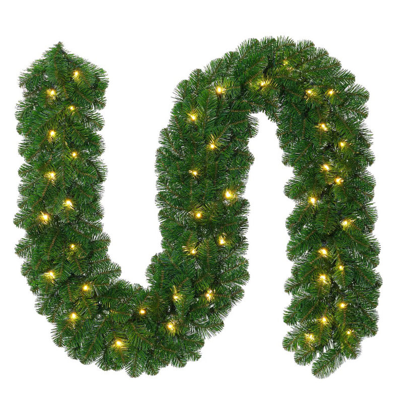 Guirlande de Noël Colorado Pine - 9 pi avec 9 modes d'éclairage DEL