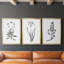 Inky Botanical I - Ensemble de 3 peintures-817928874-818675300