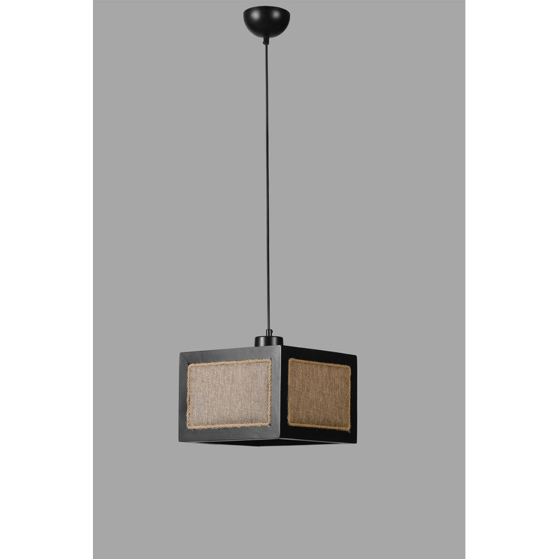 Chandle Chandelier, Rattan/Black