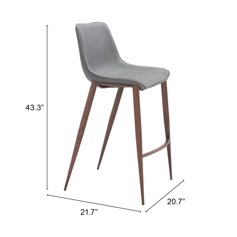 Tabouret de comptoir Eastan, Gris ardoise, Tabouret de bar (siège d'une hauteur de 29,9 po)