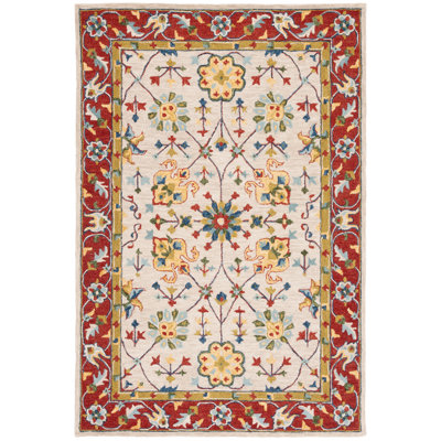 Tapis 386 Argonaut Micro-Loop en ivoire / rouge