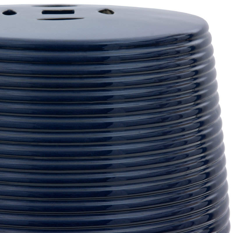 Tabouret de jardin Alixandrea, Bleu foncé