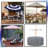 Heavy Duty Multipurpose Waterproof Outdoor Round Dining Table & Chair Set Cover with Umbrella Hole-2090469647-2090469685