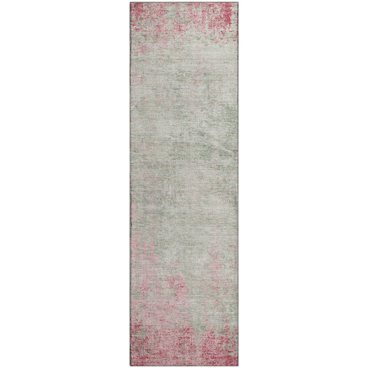 Premium Machine Washable Prisco Pink Rug