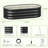  3 Pack Round Raised Garden Bed 2X2x1ft,Galvanized Metal Planter Box Kit For Outdoor Gardening,Vegetable Flower Herb Growing Beds With Gloves Tools,Black-1824105834-1824105813-1823260908