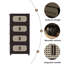 Armoire de rangement pliante latérale de 20 po de large, 4 niveaux, 19,69 po x 11,81 po x 40,55 po, bacs de rangement pliables avec porte magnétique-876735099
