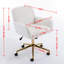 Chaise de bureau, chaise de bureau en poils de lapin artificiel avec base en métal, chaise de bureau pivotante réglable, chaise de coiffeuse-1917518610