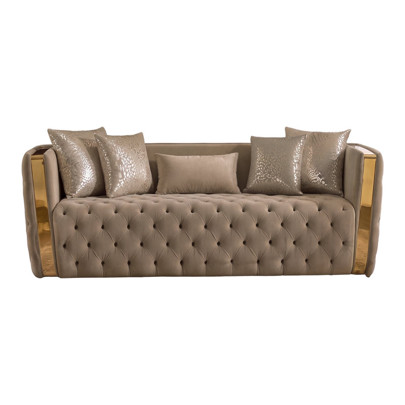 Canapé Doruk, H 30 po x l 92,91 po x P 33,86 po, Gris