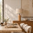 Modern Wood Table Lamp with Linen Shade