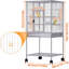 40 Inch Large Parrot Bird Cage with Play Open Top , Hanging Bird Cage with Slide-Out Tray Water Bottle Feeder