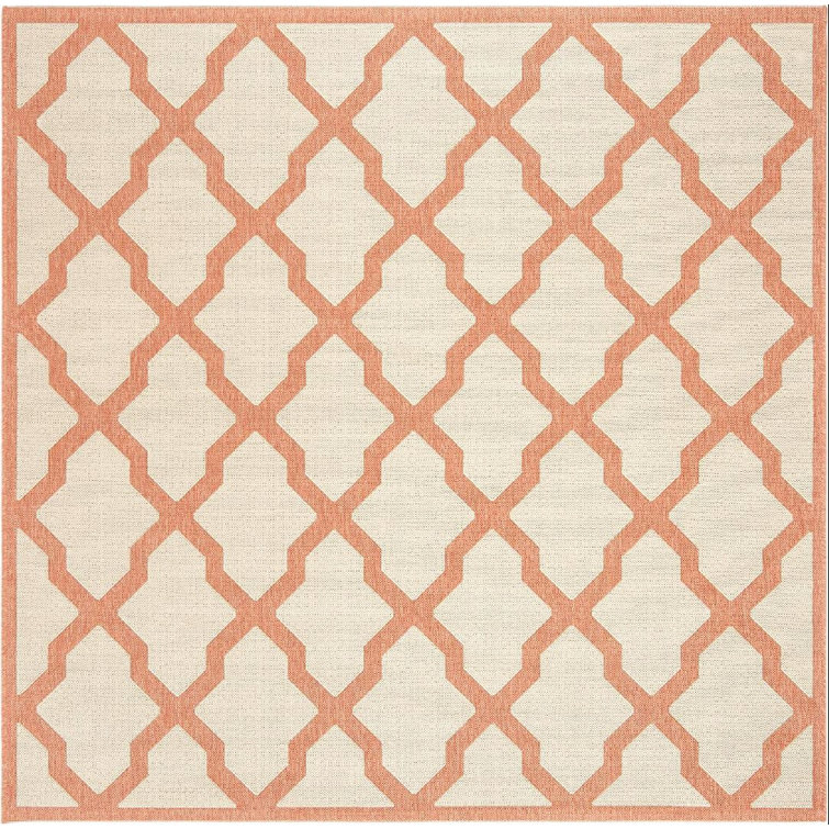 Ferrill Linden 100 Performance Geometric Indoor/Outdoor Area Rug