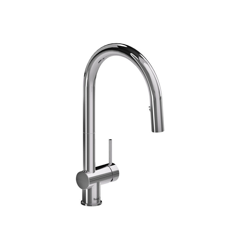 Robinet de cuisine escamotable Azure avec bec en C, Chrome