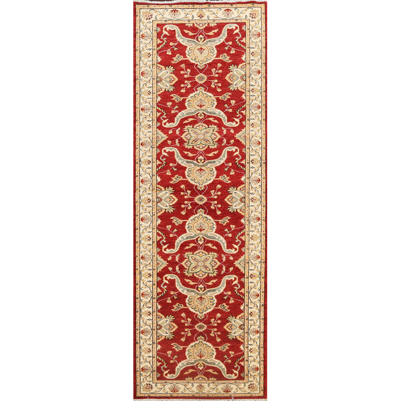 Tapis de couloir unique en laine noué à la main de style nouvel âge 2 pi 9 po x 9 pi 9 po Johnigan