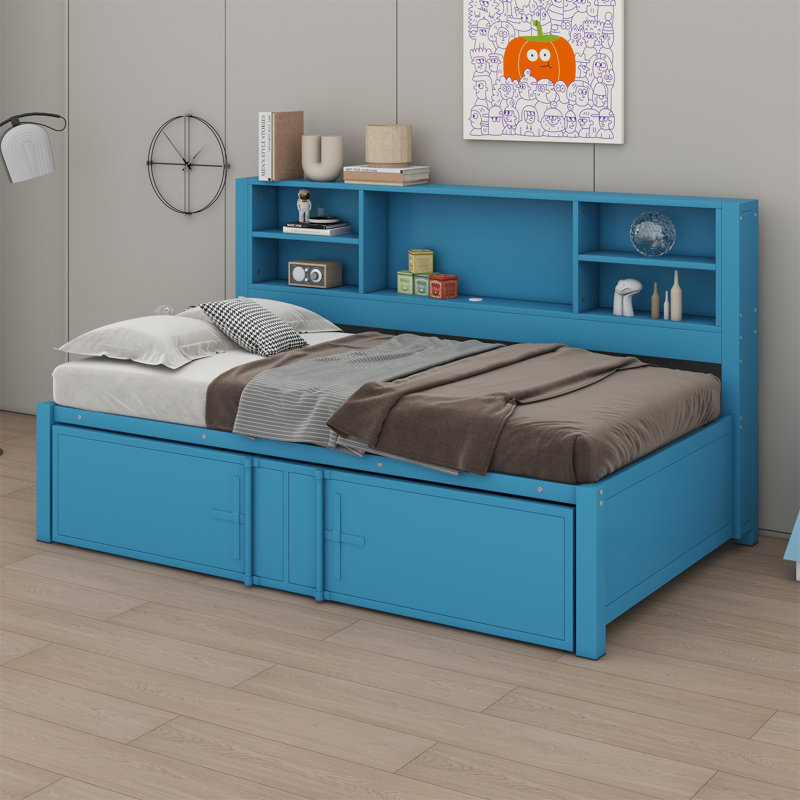 Guptill Daybed with Trundle Bed, Blue