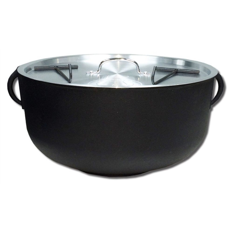 Wok en fonte à fond plat 4 gallons King Kooker