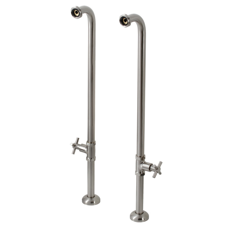Kingston Brass Concord Freestanding Tub Supply Line, Brushed Nickel