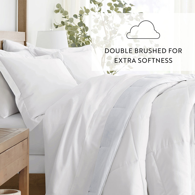 Twin Blue Down Alternative Reversible Comforter Set