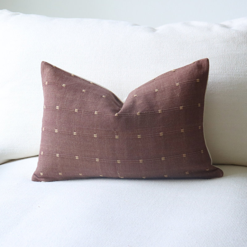 Sundara Threads Striped Cotton Pillow Cover, 12" H x 18" W, Rectangle