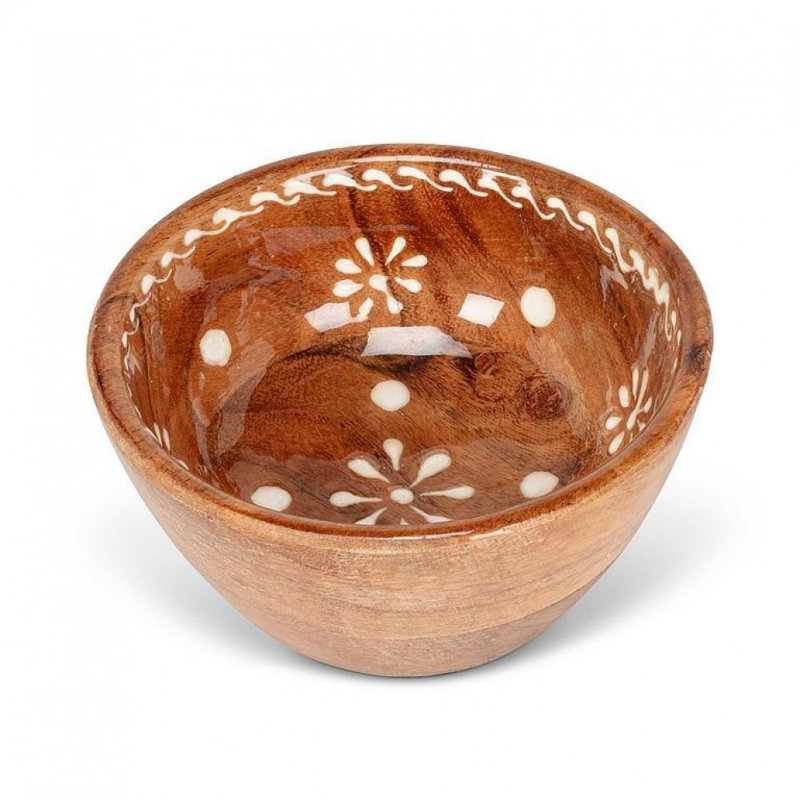 Bol moyen à pois et à fleurs, 4.5"