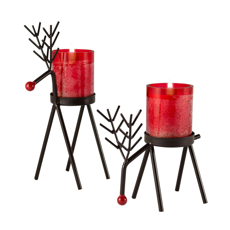Studio 66 Cranberry Spice Scented Candle with Glass Holder, 6.50" H x 4.25" W x 6.75" D, Red