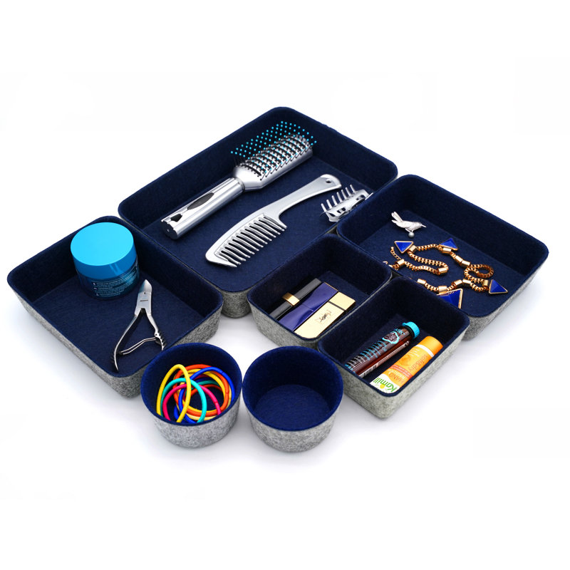 2.4'' H x 7.9'' W x 10.8'' D Organizer Set, Navy