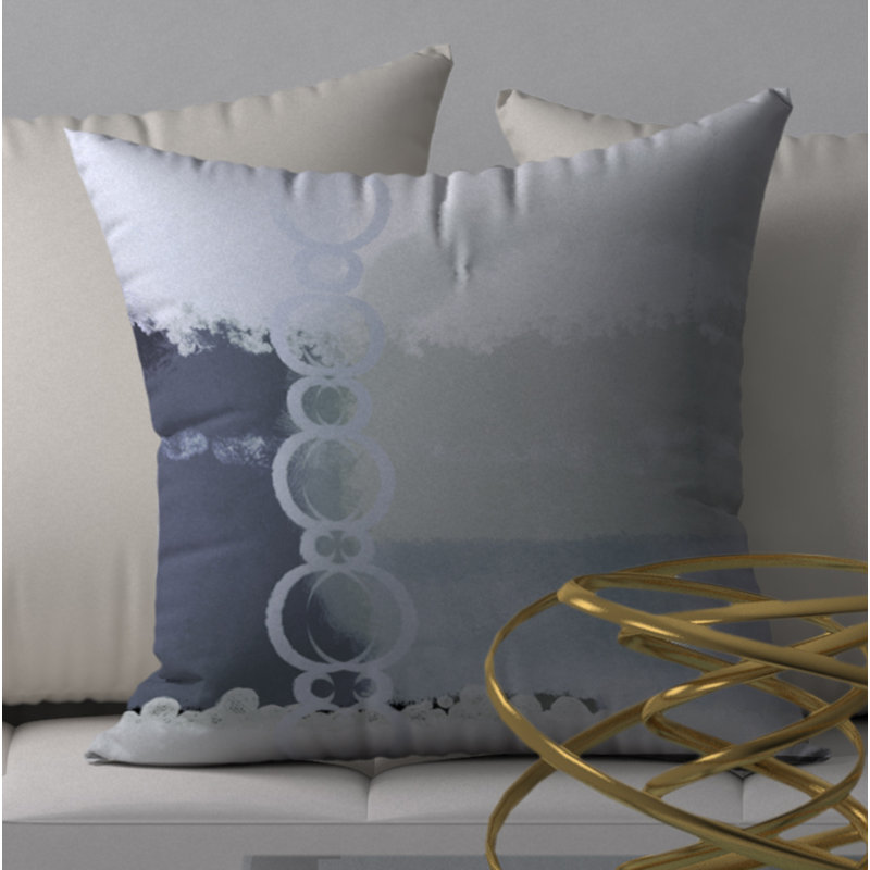 Housse de coussin décorative carrée à cœur silencieux, 24" X 24"
