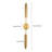 Dual-Head Unique Gold Wall Sconce