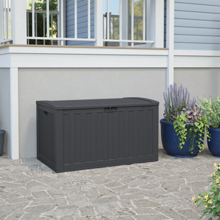 Suncast 58 in. W X 32 in. D Gray Plastic Deck Box 200 gal in 2023