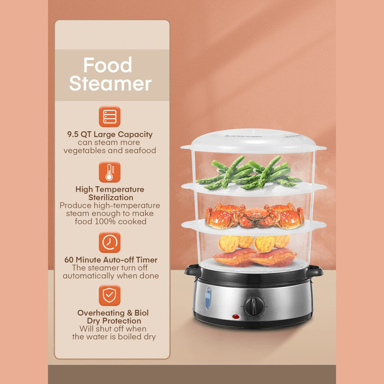 9.5Qt. Stainless Steel Food Steamer