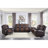 Gurutz Traditional 76" Faux Leather Double Glider Reclining Loveseat with Center Storage Console, Tab Pull Reclining & Gentle Gliding Motion-1245628974