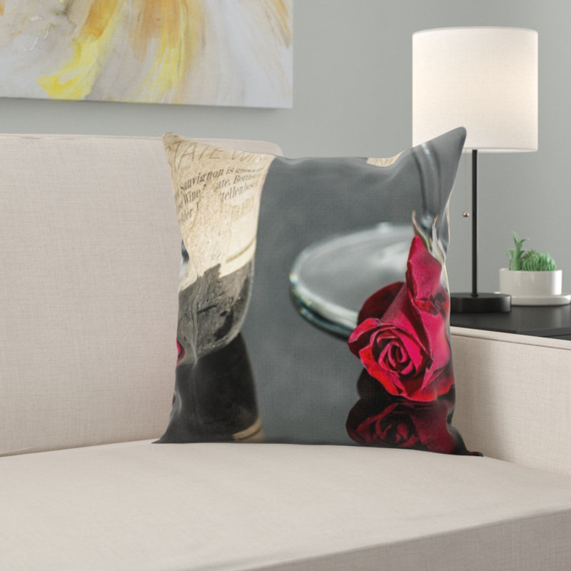 Housse et insert de coussin carré rose