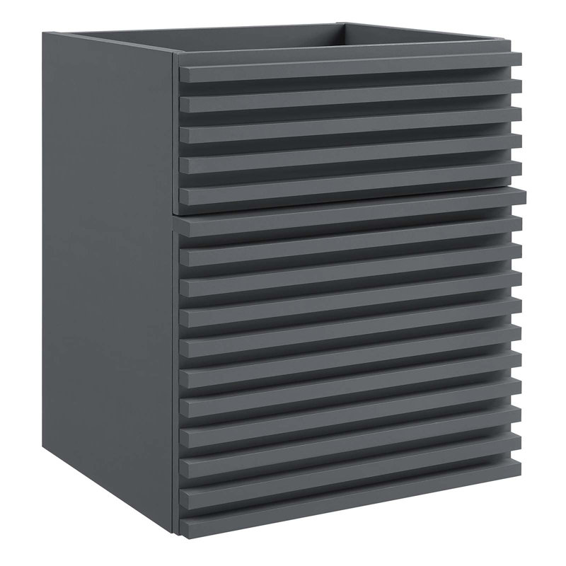 Base de meuble-lavabo mural simple 18 po Render, gris