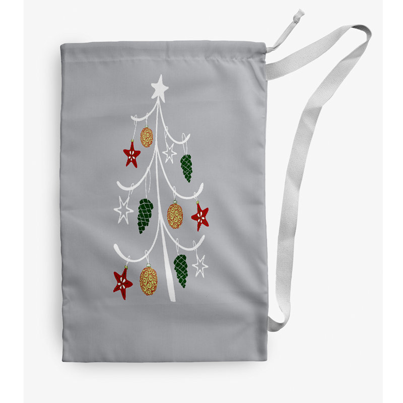 Sac à linge Pinecone Tree Christmas, Gris, Moyen (H 36 po x l 28 po)