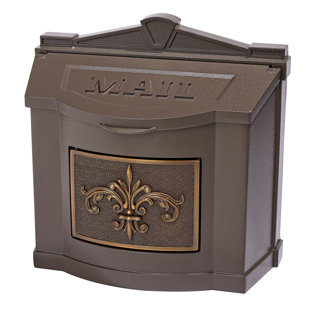Wallmount Mailbox with Brass Accent