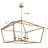 Debraha 4-light Antique Gold Lantern Square Geometric Chandelier