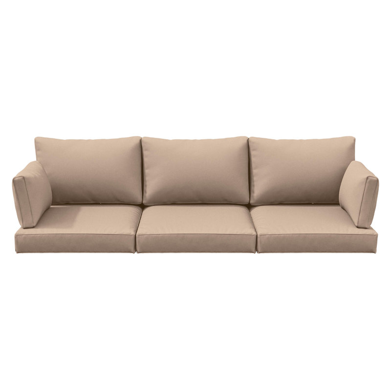 Outdoor Cushions Replacement Patio Cushions Set For 3 Seats, Sand