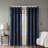 Knitted Jacquard Damask Total Blackout Grommet Top Curtain Panel(Only 1 Pc Panel)-107429882-107429880