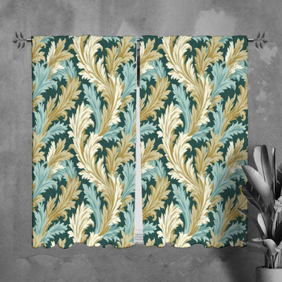 Paire de rideaux obscurcissant en polyester Nakyia