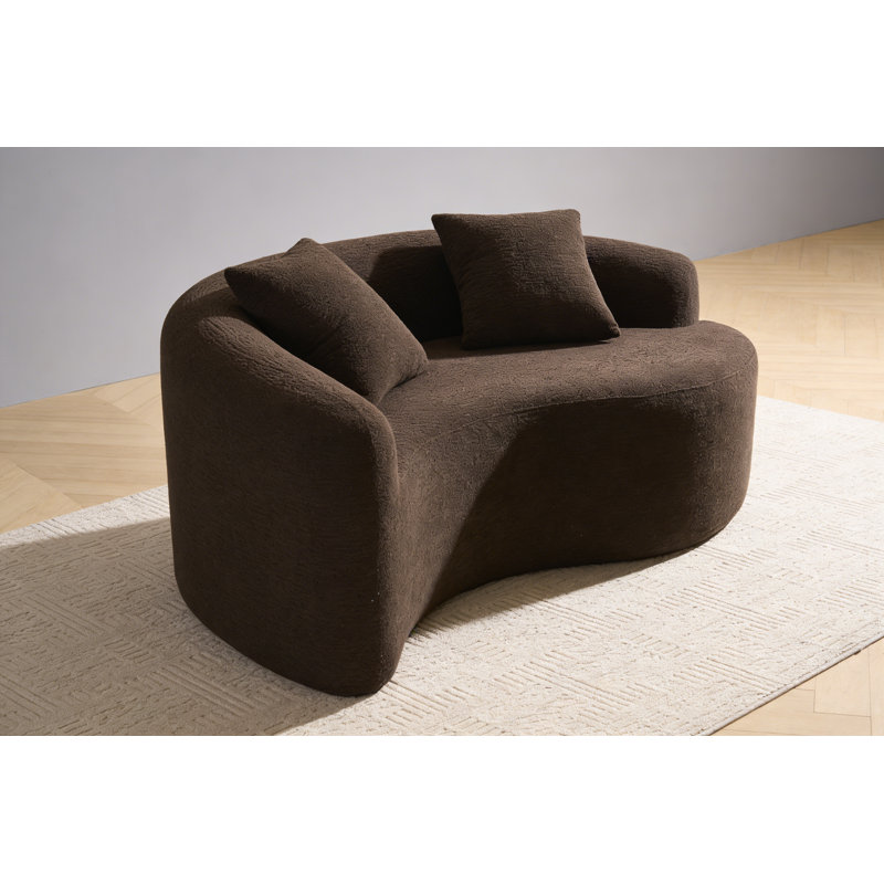 Canapé modulaire S-Curved Chenille, Brun