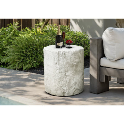 Accent Table, 25"h, Indoor Or Outdoor, Drum, End, Nightstand, Round, Side Table, Living Room, Bedroom, Contemporary, Modern