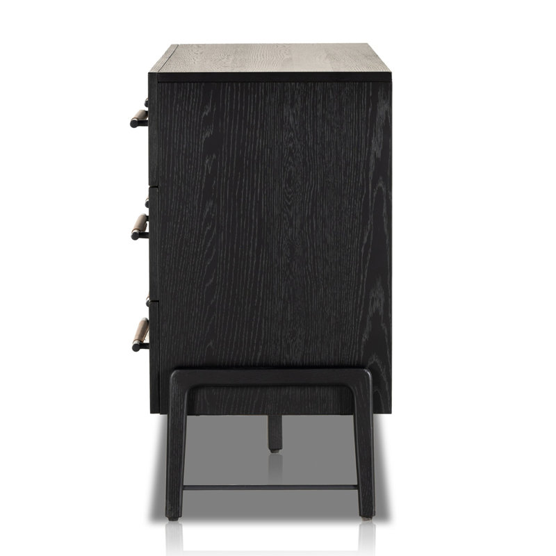 Rosedale 6 Drawer Dresser-Yucca Oak, Ebony Oak