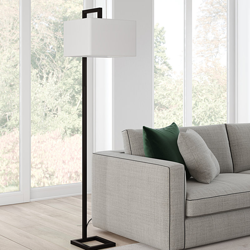 Lampe sur pied arquée 68 po Grayson, Noir