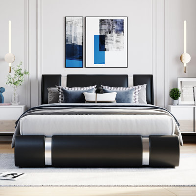 Queen Size Upholstered Faux Leather Platform bed, Hydraulic Storage, White -  Ivy Bronx, 1D2C42F99F1D40C28111D4FF6BB0BF8D